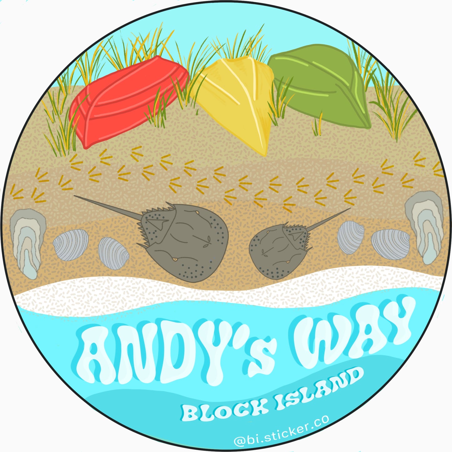 Andy's Way sticker