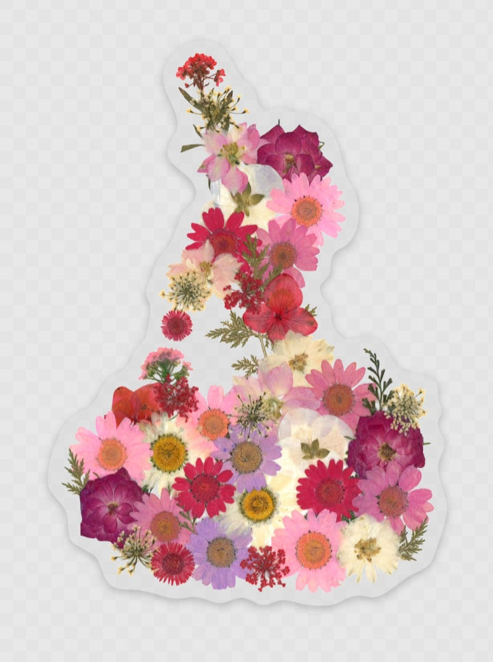 Island flower sticker