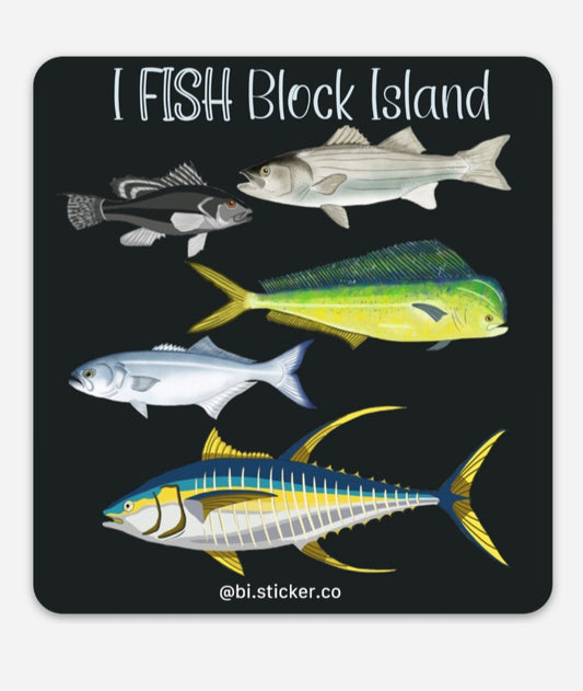 I FISH Block Island sticker
