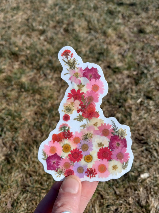 Island flower sticker